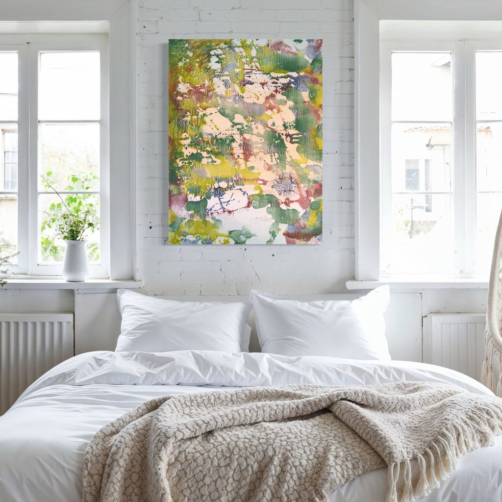The artwork, Euphoria, by Marlene Struss, displayed in a room.