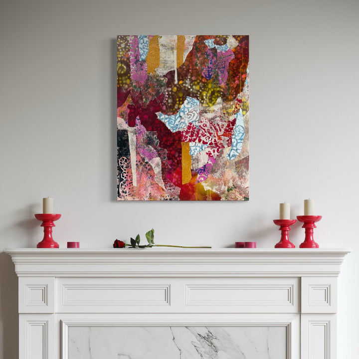The artwork, Every Part Of You Has A Secret Language, by Rebecca Darlington, displayed in a room.