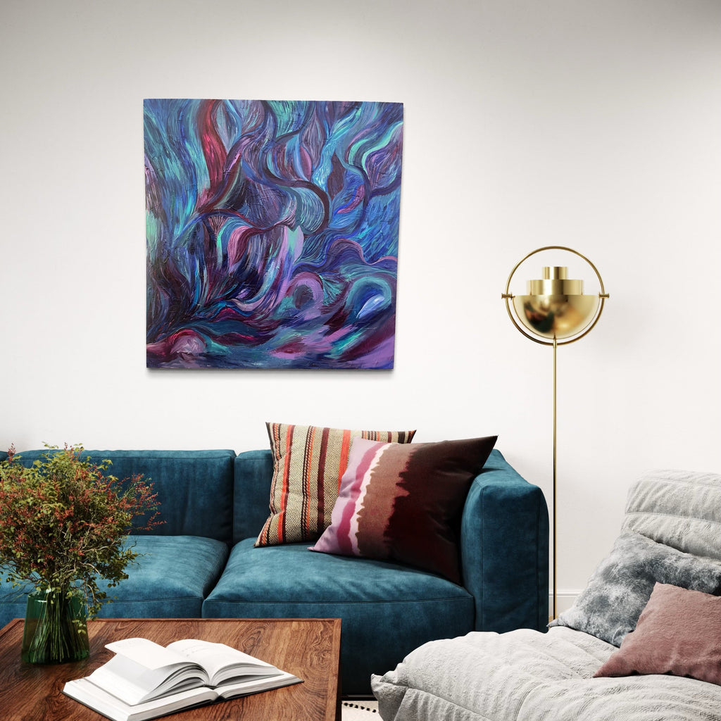 The artwork, Everything and Nothing Matters, by Kim Rosebud, displayed in a room.