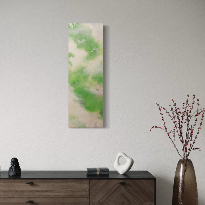 The artwork, Excitable Cells ii, by Anne Cherubim, displayed in a room.