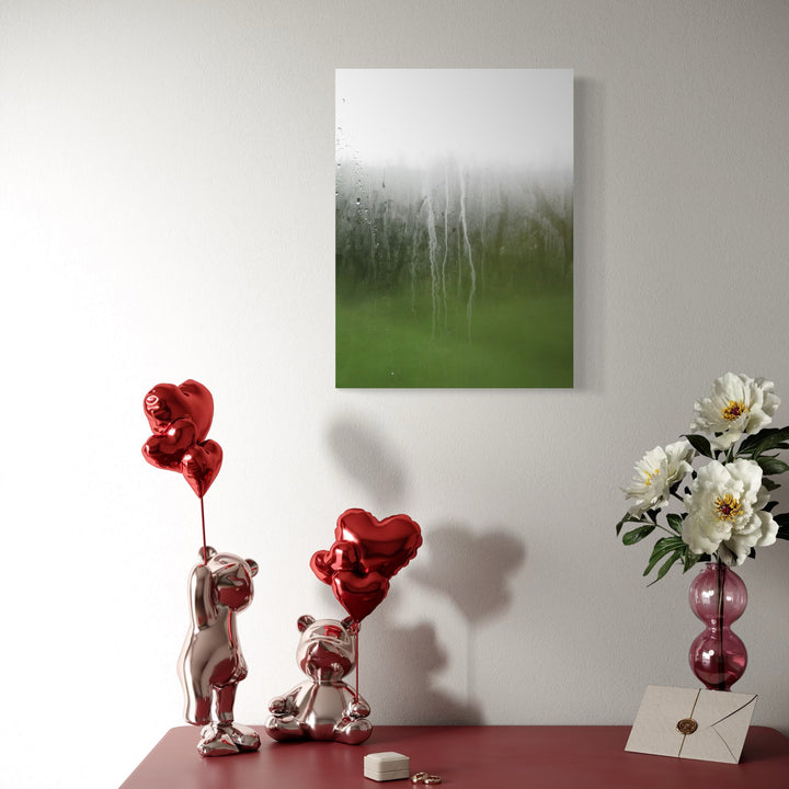 The artwork, Eyeries Conservatory #1, by Ann Tracy, displayed in a room.