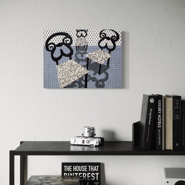 The artwork, Family Ties, by Roxa Smith, displayed in a room.