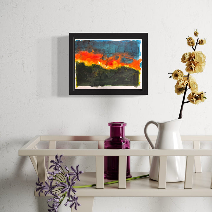 The artwork, Fever Dreams 9, by Jo Carol Mitchell-Rogers, displayed in a room.