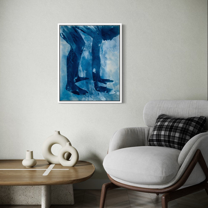 The artwork, Figure Study #08C, by Cat Welch, displayed in a room.