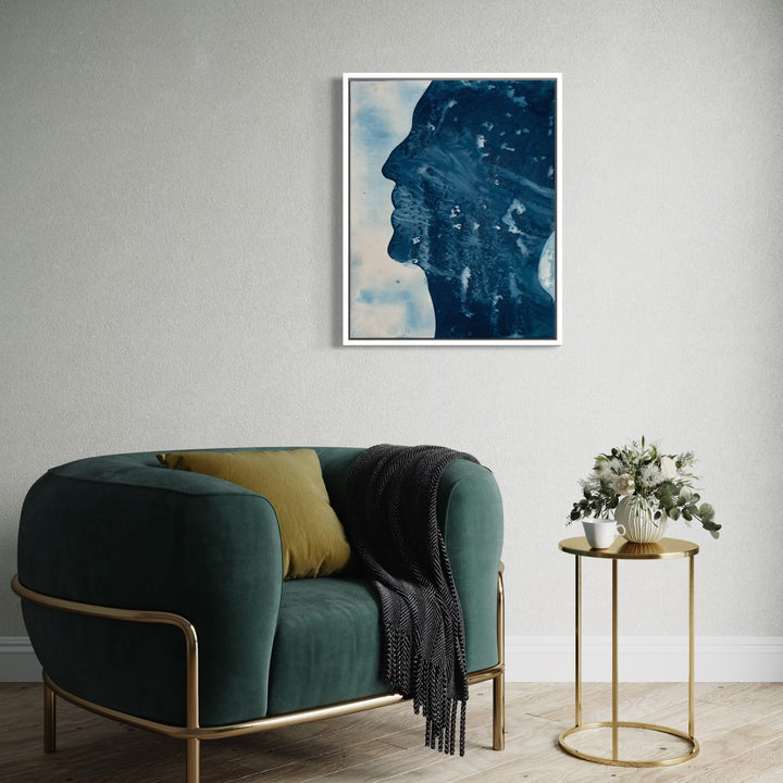 The artwork, Figure Study #12C, by Cat Welch, displayed in a room.