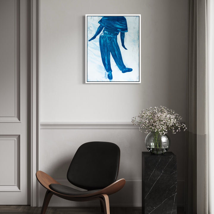 The artwork, Figure Study #27A, by Cat Welch, displayed in a room.