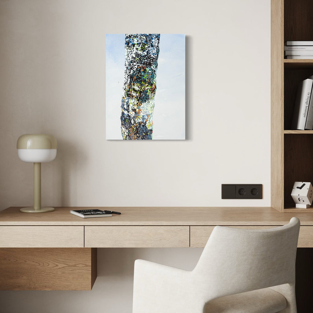 The artwork, Fille Tree, by Lisa Warren, displayed in a room.