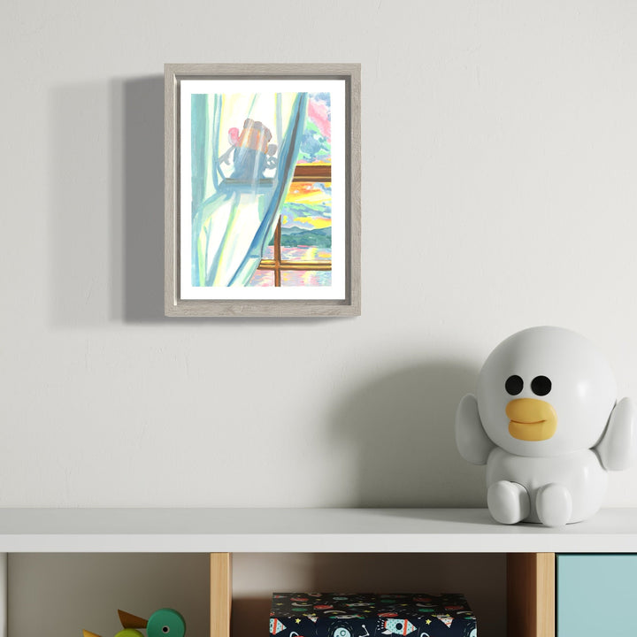 The artwork, Finding Beauty, by Mary Younkin, displayed in a room.