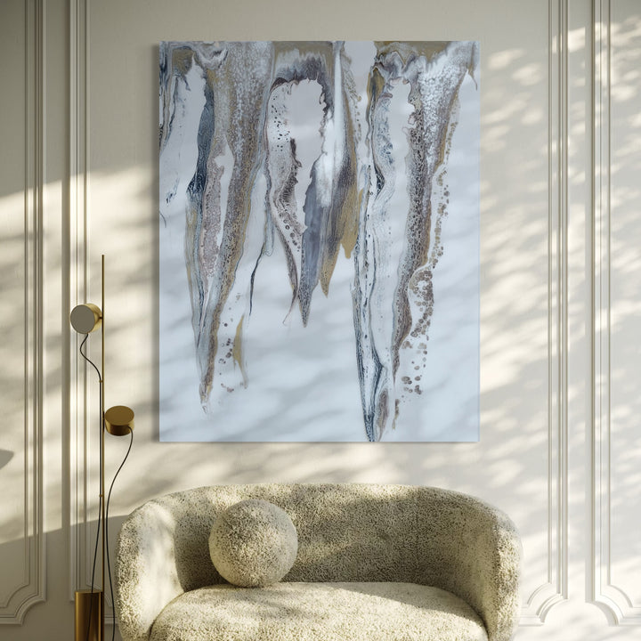 The artwork, Fire Flare, by Swann Freslon, displayed in a room.