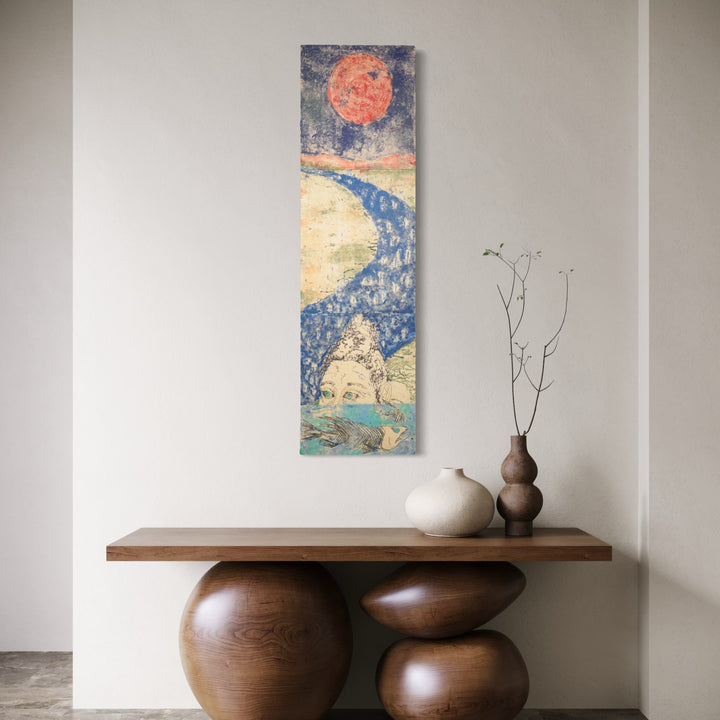 The artwork, Fish Outta Water, by Johanna Ryan, displayed in a room.