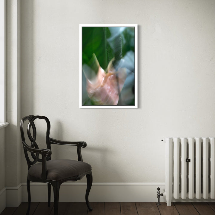 The artwork, Floral Dreams, by Sandi Daniel, displayed in a room.