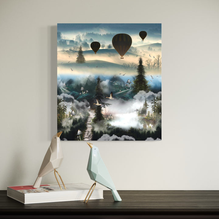 The artwork, Foggy, by Nash Bellows, displayed in a room.