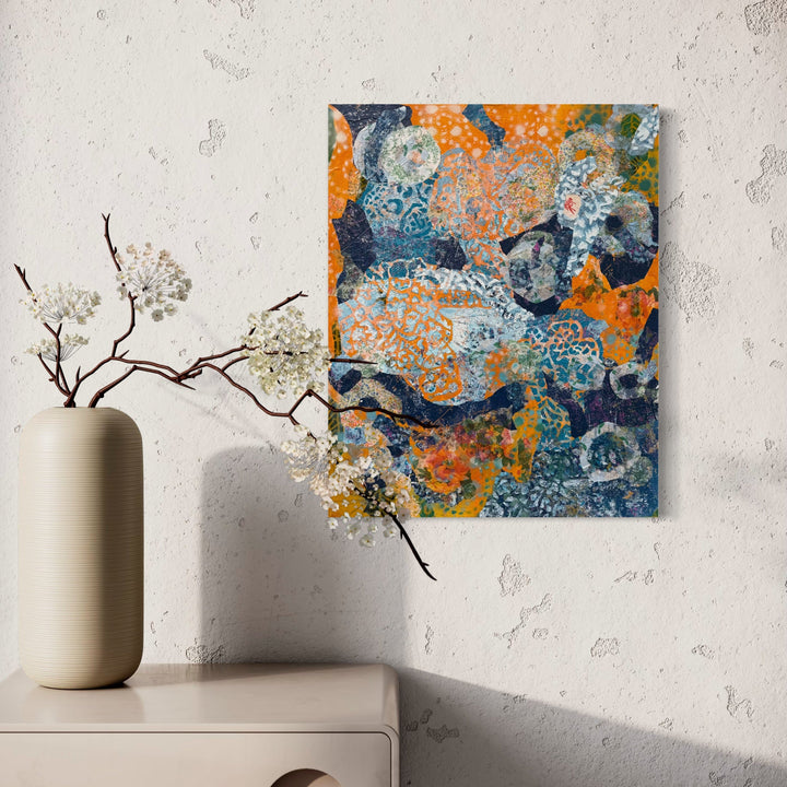 The artwork, For One Seed You Get A Whole Wilderness, by Rebecca Darlington, displayed in a room.