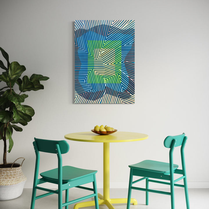 The artwork, For You, by Elyce Abrams, displayed in a room.