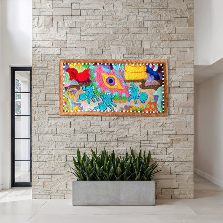 The artwork, Fortress 1, by James Hsieh, displayed in a room.