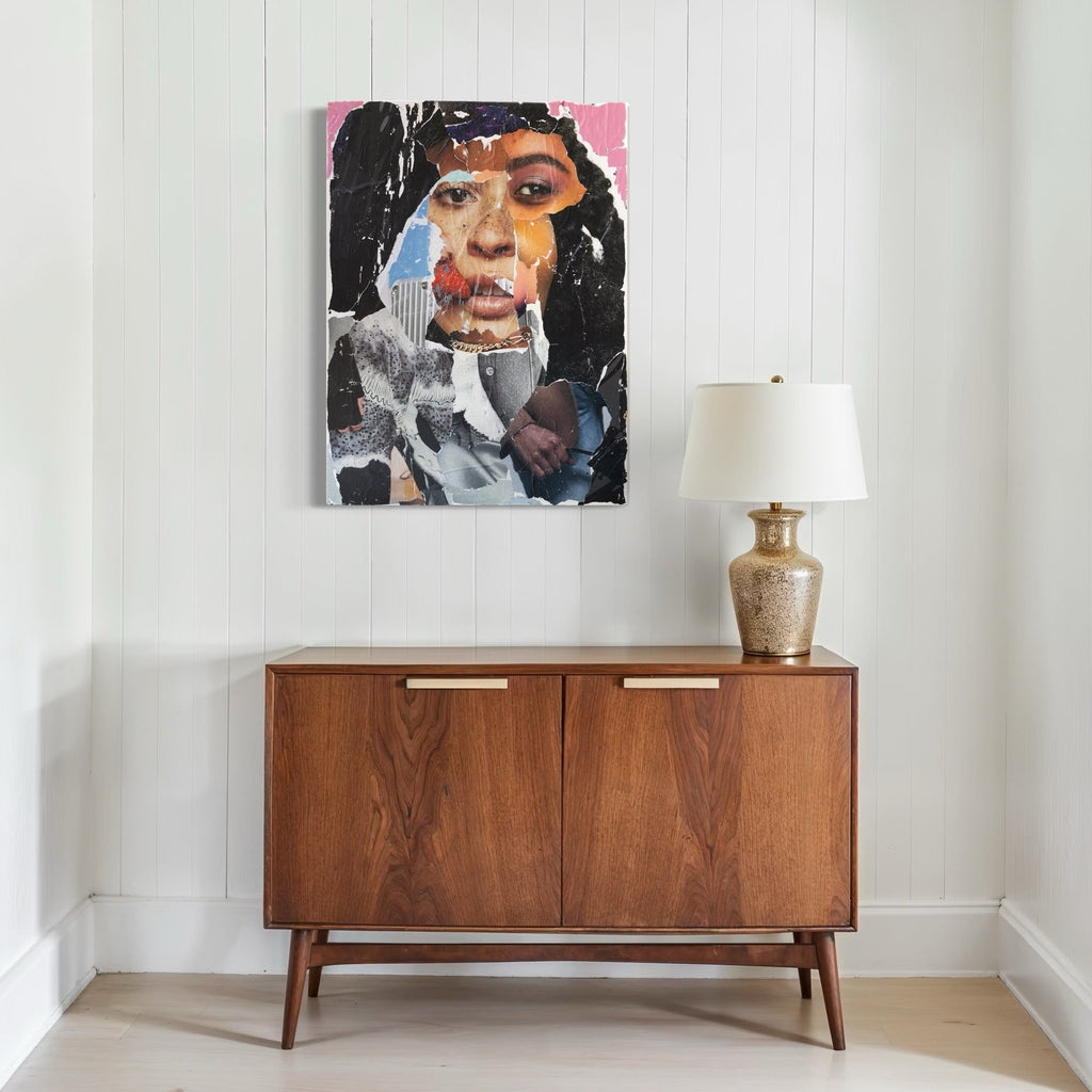 The artwork, Fractured, by Amy Turner, displayed in a room.