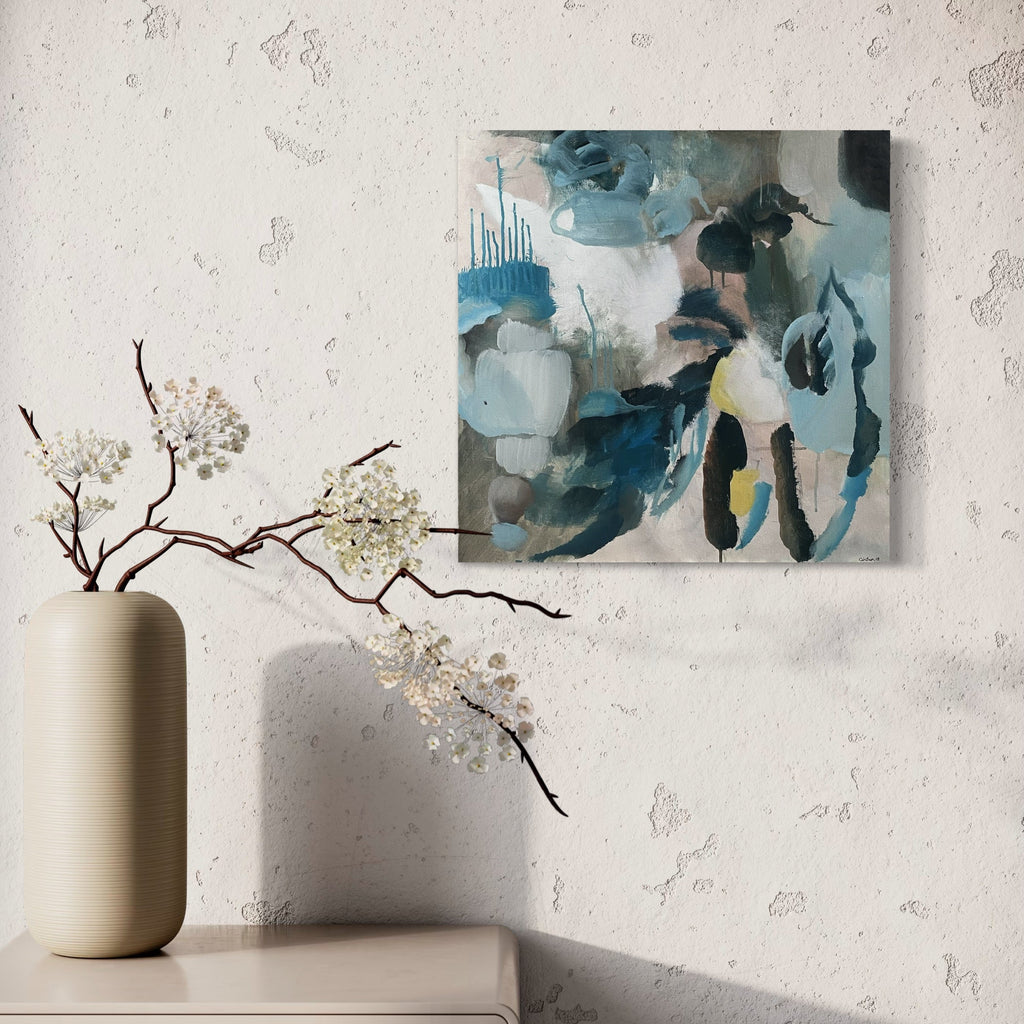The artwork, From the Clouds, by David Louis Cintron, displayed in a room.