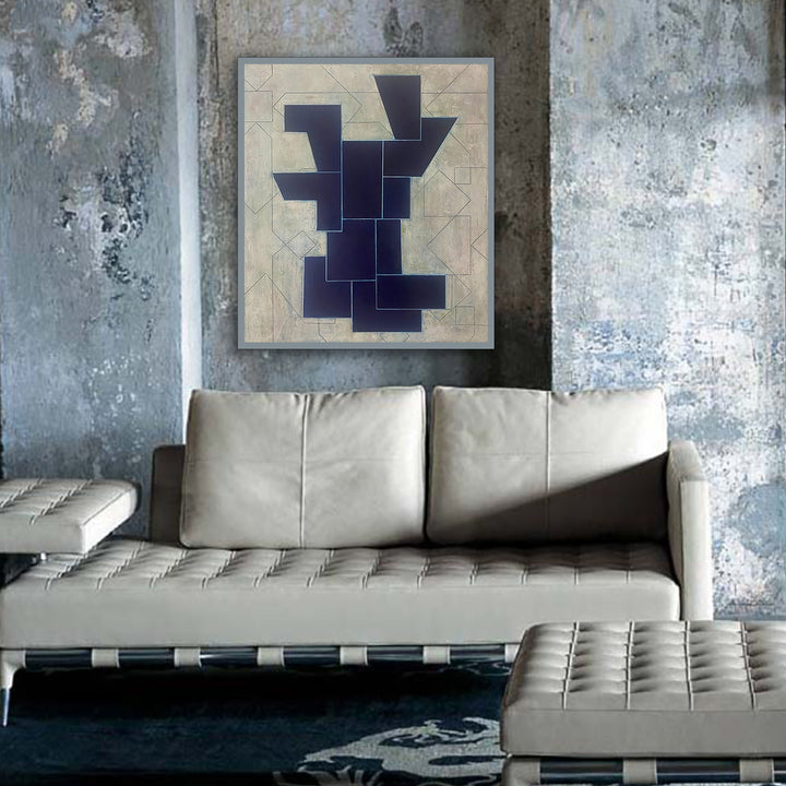 The artwork, Front and Center, by Stephen Cimini, displayed in a room.