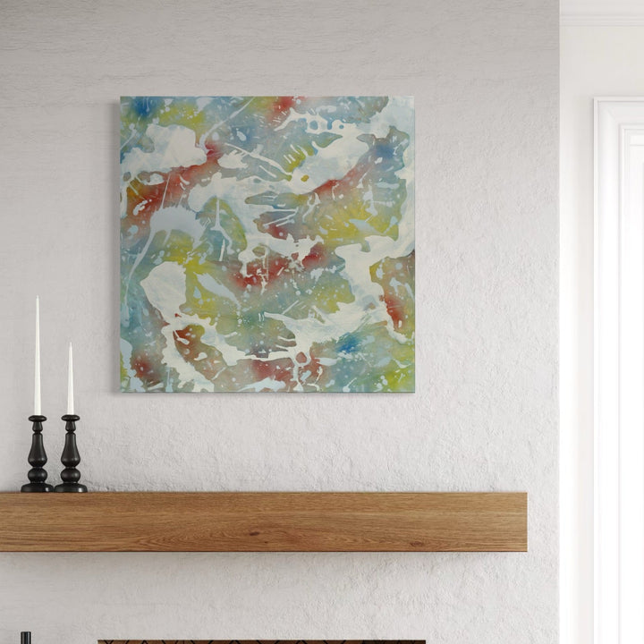 The artwork, Frothie and Friskie, by Marlene Struss, displayed in a room.