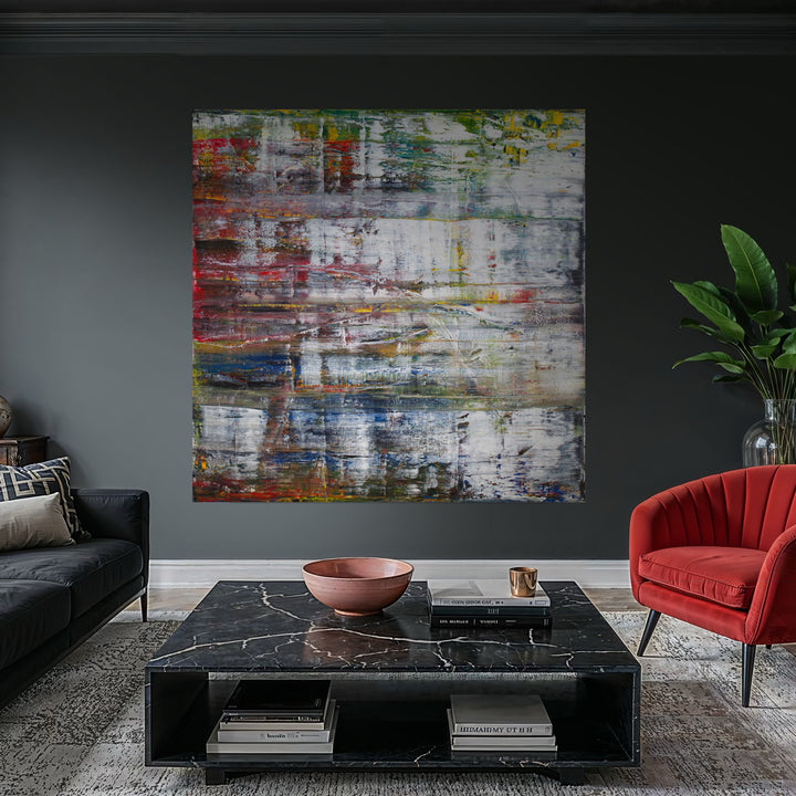 The artwork, Fugue, by Harry Moody, displayed in a room.