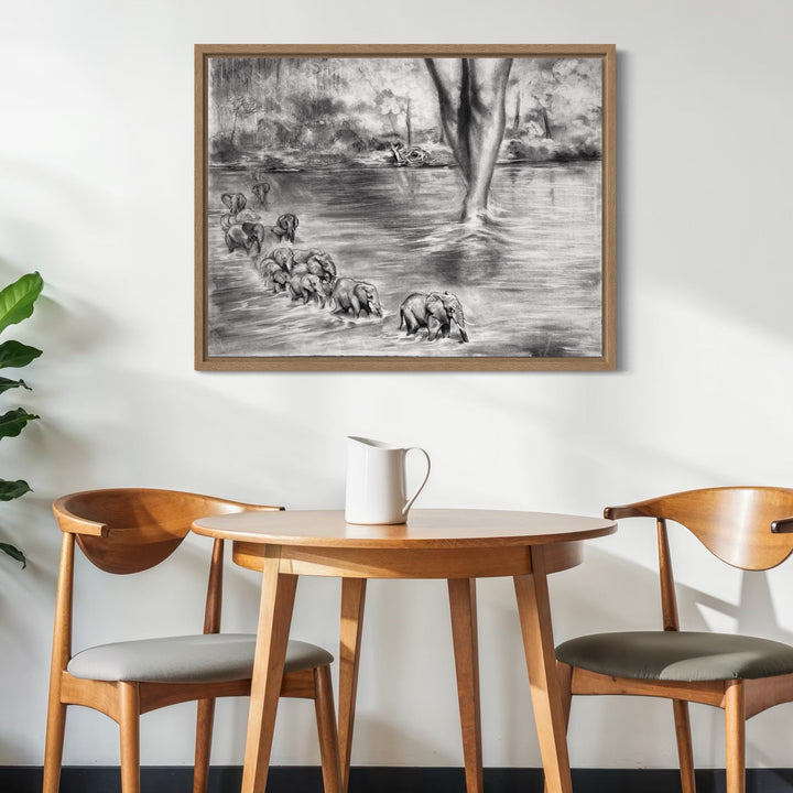The artwork, Gaia, by Regina Miele, displayed in a room.