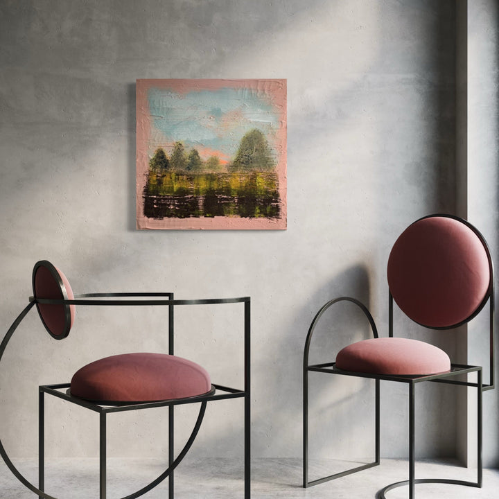 The artwork, Get Out There, by Tammy Kushnir, displayed in a room.