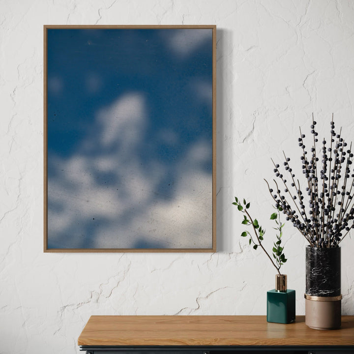 The artwork, Glimpse Out of a Window – Series-1, by Garrett Carroll, displayed in a room.