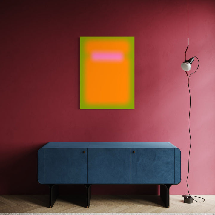 The artwork, Glow [II], by Harold Herb, displayed in a room.