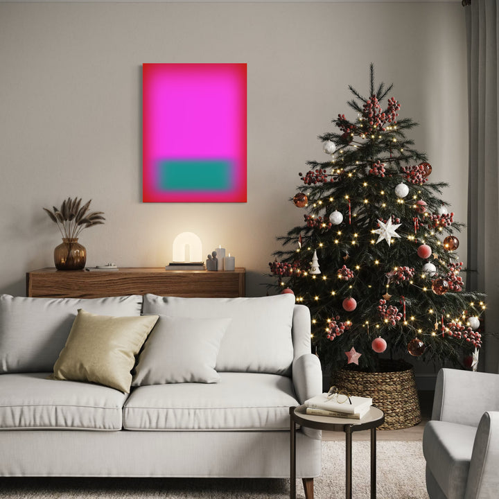 The artwork, Glow [XIII], by Harold Herb, displayed in a room.