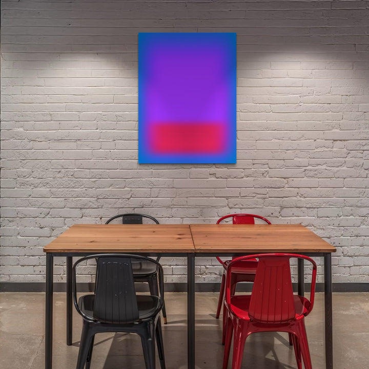 The artwork, Glow [XV], by Harold Herb, displayed in a room.