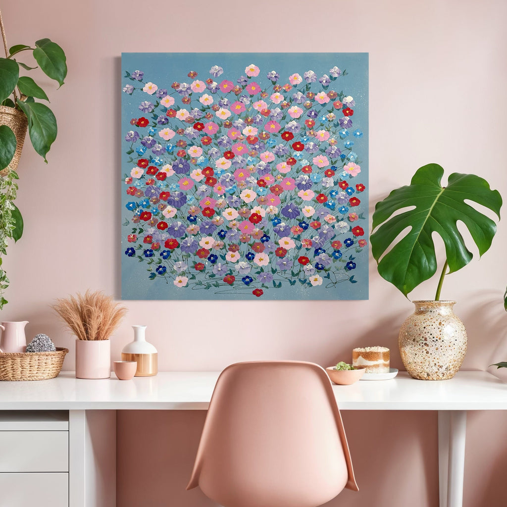 The artwork, Glowing From The Inside Out, by Dorothea Sandra, displayed in a room.