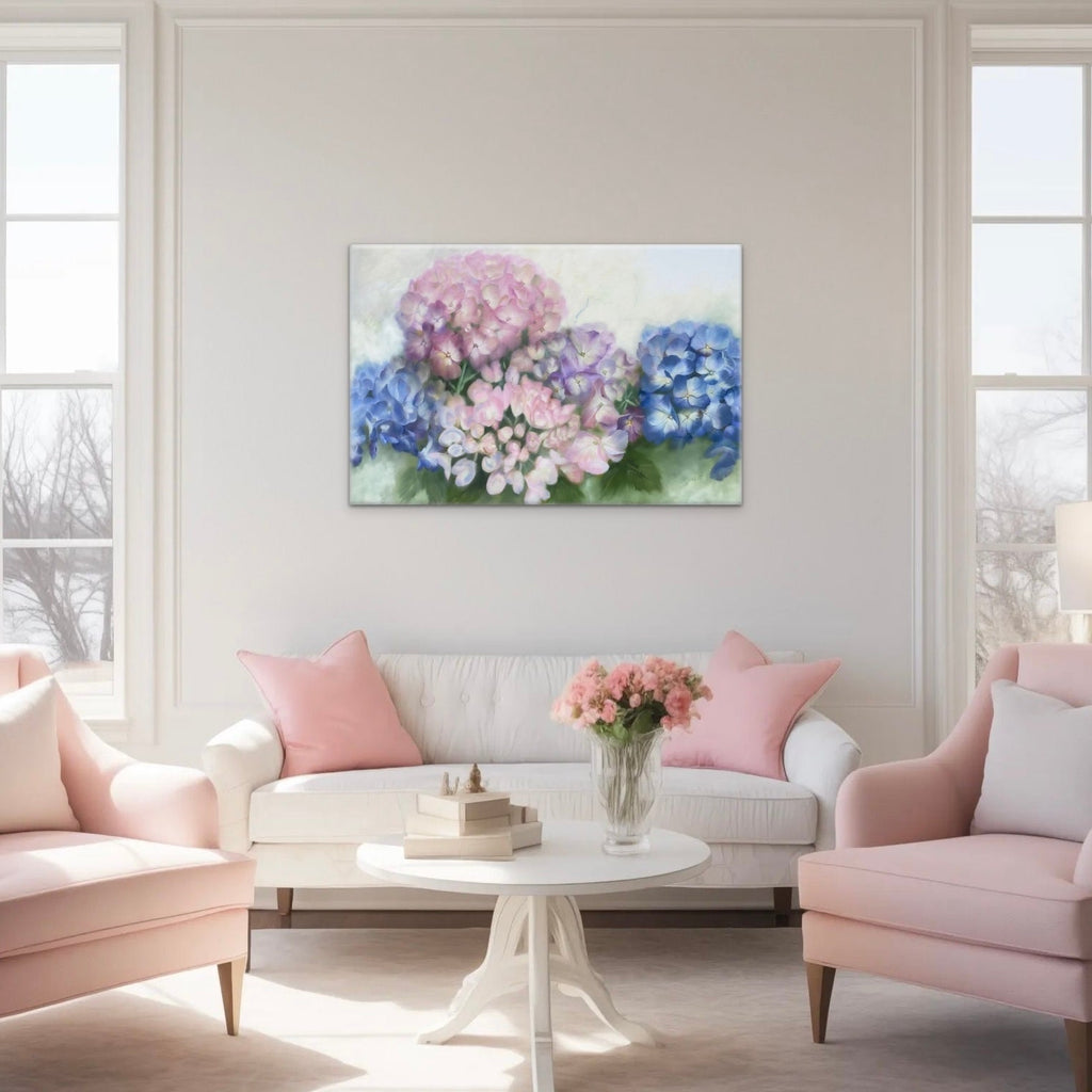 The artwork, Gossamer Petals, by Carla Thomson, displayed in a room.