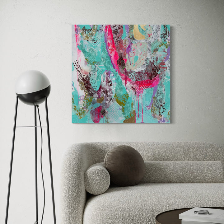 The artwork, Grace, by Rebecca Darlington, displayed in a room.