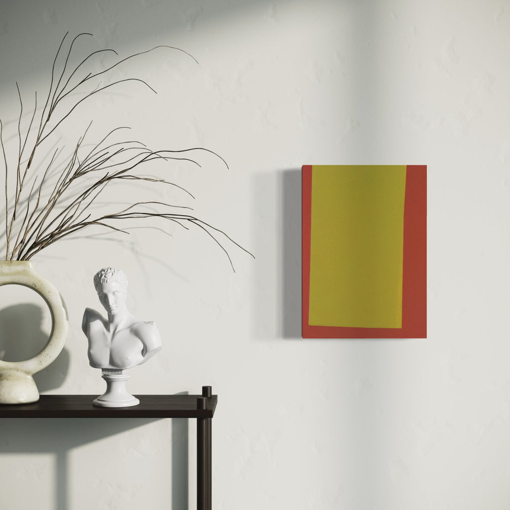 The artwork, Gravitas I (Diptych), by Shyun Song, displayed in a room.