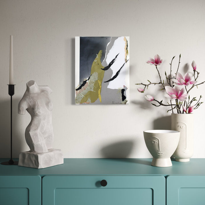 The artwork, HIDDEN , by Diane Love, displayed in a room.