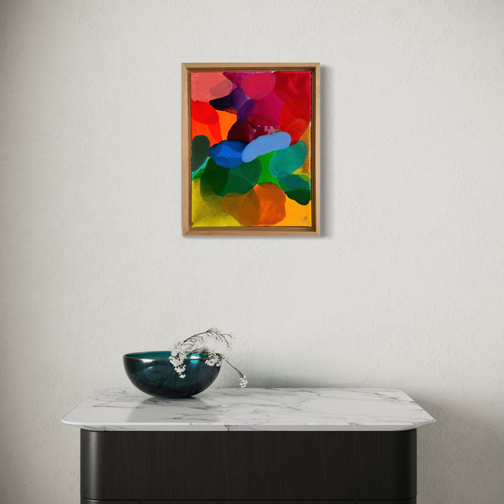 The artwork, Hearts Desire 3, by Shiri Phillips, displayed in a room.