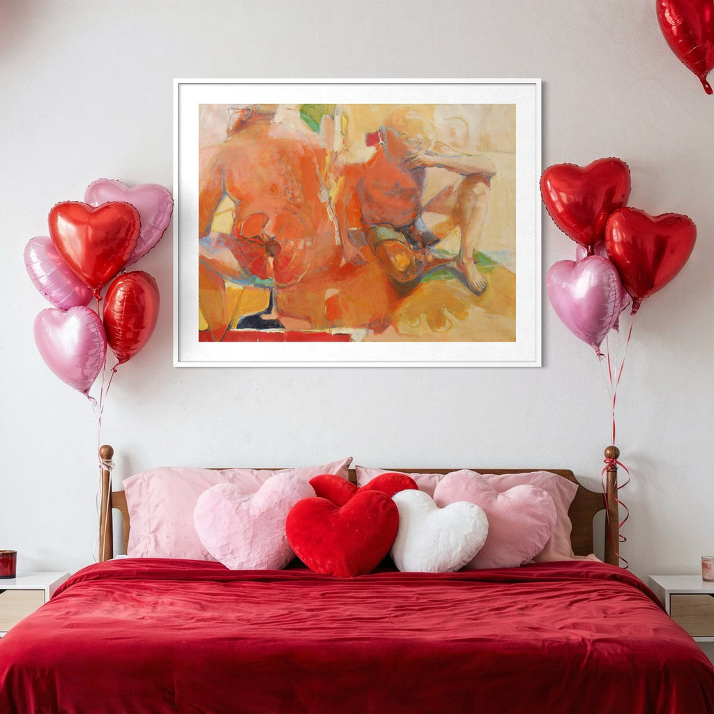 The artwork, Heated, by Penny Santy, displayed in a room.