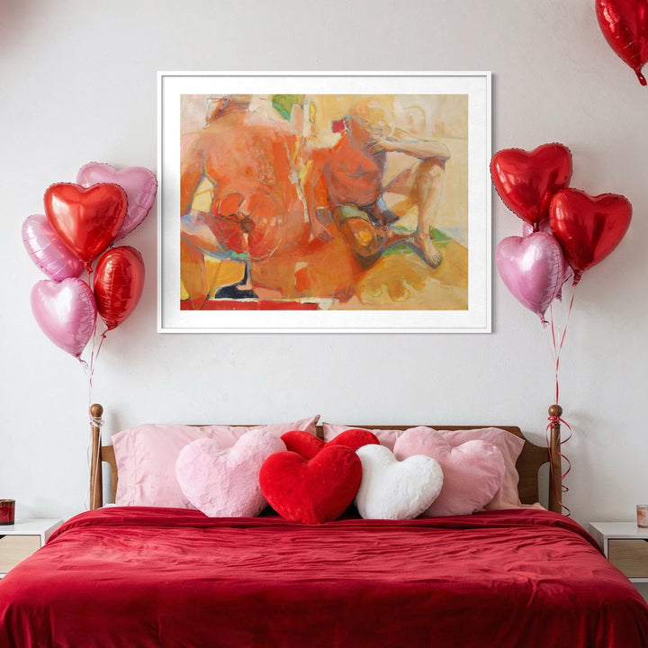 The artwork, Heated, by Penny Santy, displayed in a room.