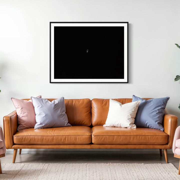 The artwork, Held by Nothing, by Dennis Maida, displayed in a room.