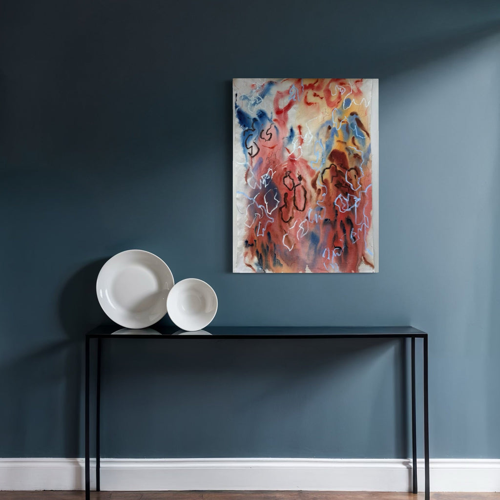 The artwork, Hello, Goodbye, by Adele Marchant, displayed in a room.