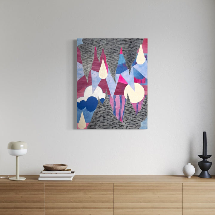 The artwork, Hibernator, by Tyler Sorgman, displayed in a room.