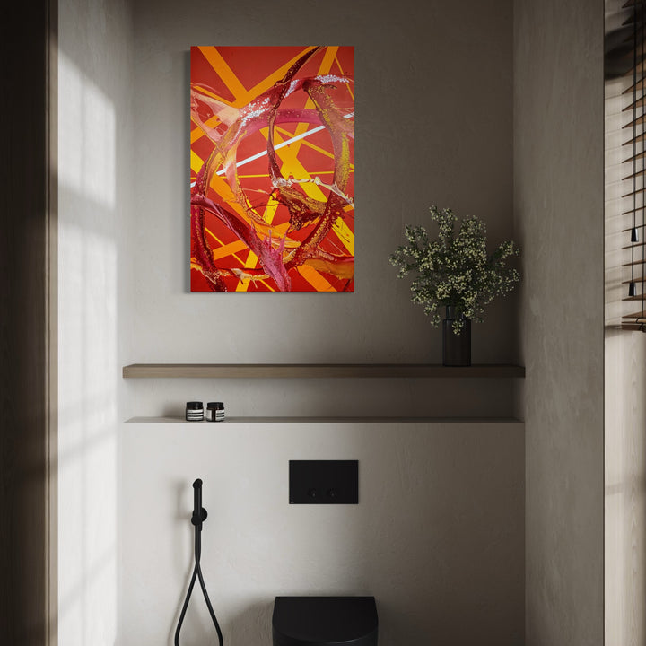 The artwork, High Noon, by Nicholas Franklin, displayed in a room.