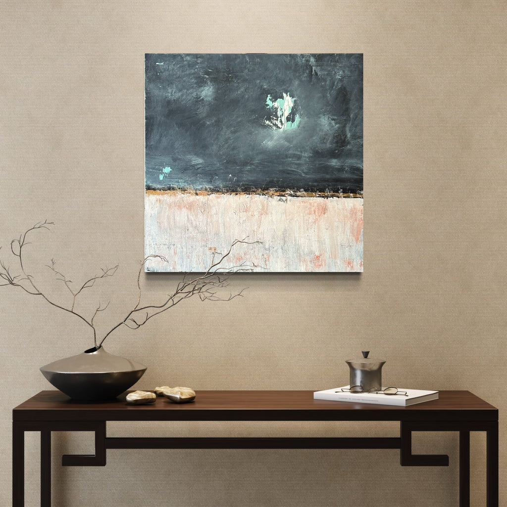 The artwork, Hint of a Daydream , by Tammy Kushnir, displayed in a room.