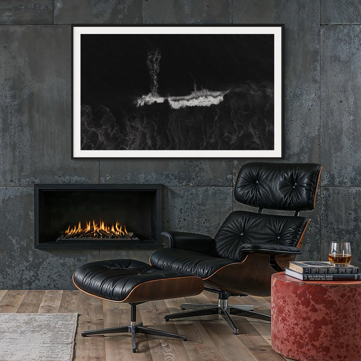 The artwork, Hold, by Dennis Maida, displayed in a room.