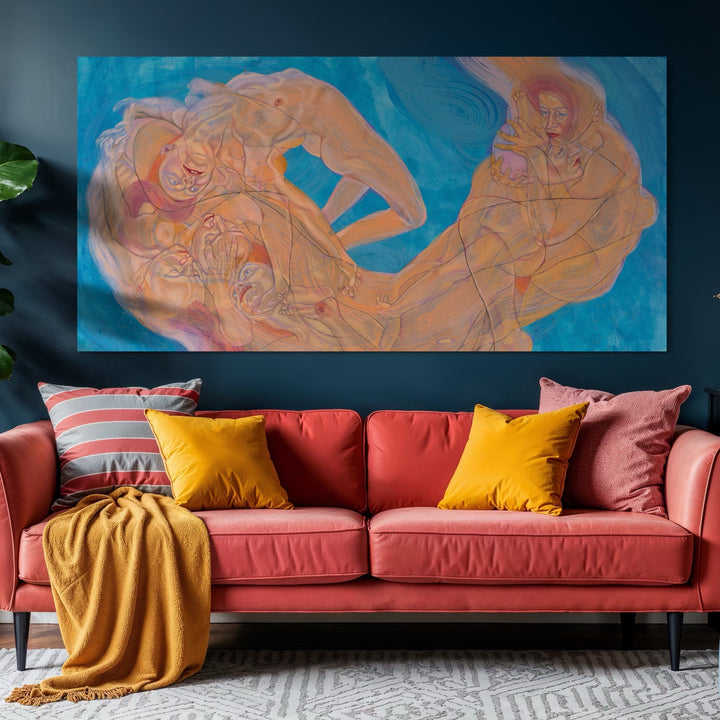 The artwork, Holding Your Head, by Sol Kjok, displayed in a room.