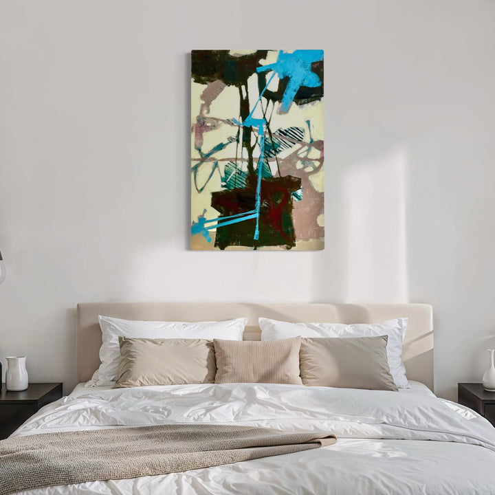 The artwork, IKEBANA, by John Goetz, displayed in a room.