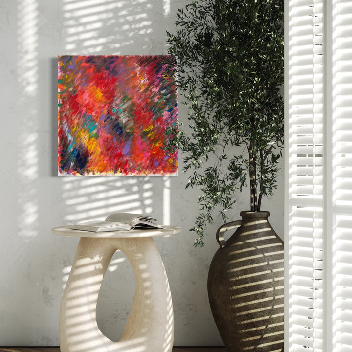 The artwork, IT DID NOT TAKE TOO LONG, by Gail Sarasohn, displayed in a room.