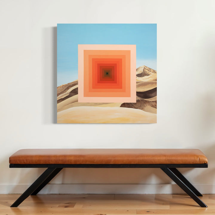 The artwork, i Remember It All It Was All So Beautiful, by Adam Anglin, displayed in a room.