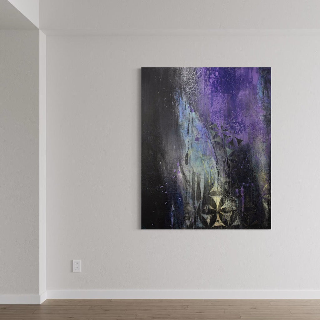 The artwork, I Surrender God Knows Best, by Deborah Chaney, displayed in a room.