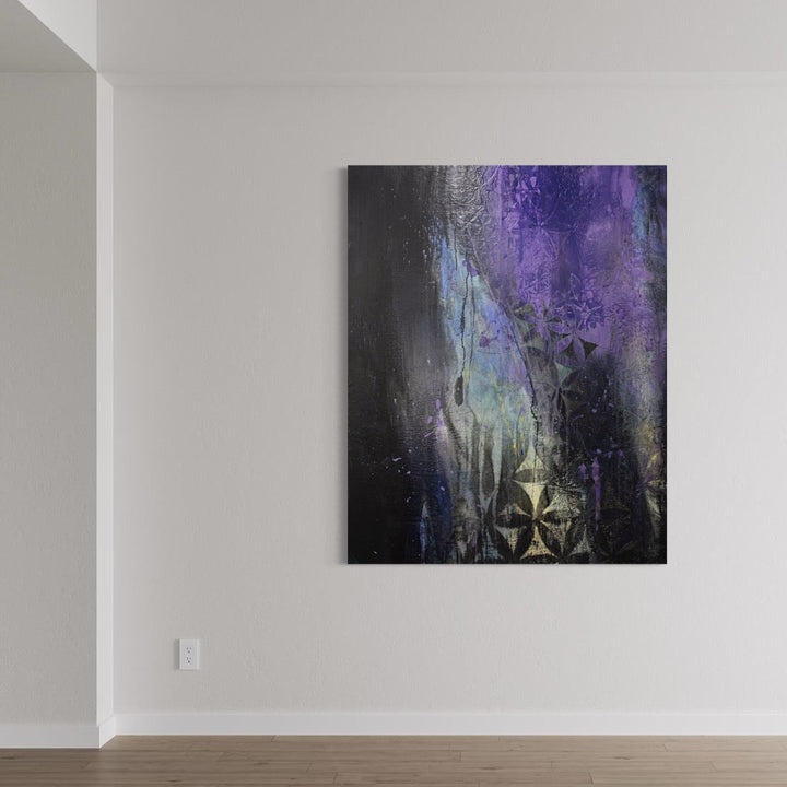 The artwork, I Surrender God Knows Best, by Deborah Chaney, displayed in a room.